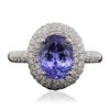 Image 1 : 14KT White Gold 2.51ct Tanzanite and Diamond Ring