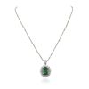 Image 4 : 14KT White and Yellow Gold 8.95ct Emerald and Diamond Pendant