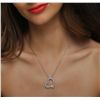 Image 2 : 14KT White Gold 1.35ctw Diamond Pendant With Chain