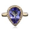 Image 1 : 14KT Yellow Gold 3.43ct Tanzanite and Diamond Ring