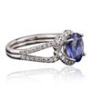 Image 2 : 18KT White Gold 1.93ct Tanzanite and Diamond Ring