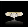 Image 3 : 14KT Two-Tone Gold 0.56ctw Diamond Ring