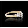 Image 4 : 14KT Two-Tone Gold 0.56ctw Diamond Ring