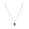 Image 3 : 14KT White Gold 3.42ct Tanzanite and Diamond Pendant With Chain