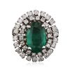 Image 3 : 14KT White Gold 3.16ct Emerald and Diamond Ring