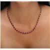 Image 1 : 14KT Yellow Gold 26.95ctw Ruby and Diamond Necklace