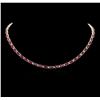 Image 3 : 14KT Yellow Gold 26.95ctw Ruby and Diamond Necklace