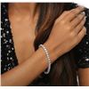 Image 2 : 14KT White Gold 7.60ctw Diamond Tennis  Bracelet