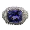 Image 3 : 14KT White Gold 6.47ct Tanzanite and Diamond Ring