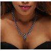 Image 2 : 14KT White Gold 29.27ctw Sapphire and Diamond Necklace