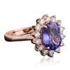 Image 2 : 14KT Rose Gold 2.06ct Tanzanite and Diamond Ring