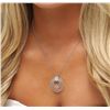 Image 2 : 14KT White Gold 0.90ctw Diamond Pendant With Chain