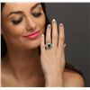 Image 4 : 14KT Two-Tone Gold 3.45ct Emerald and Diamond Ring