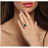 Image 5 : 14KT Two-Tone Gold 3.45ct Emerald and Diamond Ring
