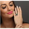 Image 6 : 14KT Two-Tone Gold 3.45ct Emerald and Diamond Ring