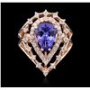 Image 3 : 14KT Rose Gold 2.39ct Tanzanite and Diamond Ring