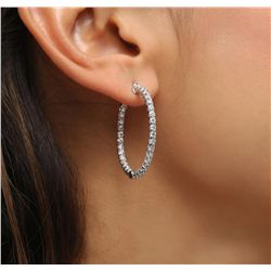 14KT White Gold 1.93ctw Diamond Earrings