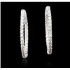 Image 3 : 14KT White Gold 1.93ctw Diamond Earrings