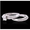 Image 8 : 18KT White Gold 1.84ctw Diamond Wedding Ring Set