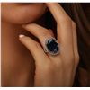 Image 2 : 18KT White Gold 12.26ct Sapphire and Diamond Ring