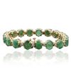 Image 3 : 14KT Yellow Gold 20.90ctw Emerald and Diamond Bracelet