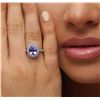 Image 1 : 14KT White Gold 3.43ct Tanzanite and Diamond Ring