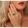 Image 1 : 14KT White Gold 3.46ct Emerald and Diamond Ring