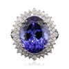 Image 3 : 14KT White Gold 11.01ct GIA Certified Tanzanite and Diamond Ring