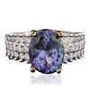 Image 3 : 14KT White Gold 4.96ct Tanzanite and Diamond Ring