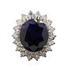 Image 3 : 14KT White Gold 11.66ct Sapphire and Diamond Ring