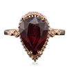 Image 3 : 14KT Rose Gold 4.60ct Ruby and Diamond Ring