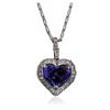 Image 3 : 18KT White Gold 4.80ct Tanzanite and Diamond Pendant With Chain