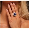 Image 2 : 14KT White Gold 6.23ct Tanzanite and Diamond Ring