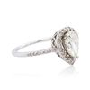 Image 4 : 14KT White Gold 0.96ctw Diamond Ring