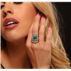 Image 1 : 14KT White Gold 2.71ct Emerald and Diamond Ring