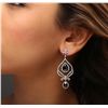Image 6 : 14KT White Gold 11.42ctw Black Diamond Earrings