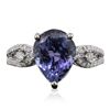 Image 1 : 14KT White Gold 3.88ct Tanzanite and Diamond Ring