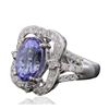 Image 2 : 14KT White Gold 5.85ct Tanzanite and Diamond Ring