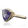 Image 2 : 14KT Yellow Gold 3.50ct Tanzanite and Diamond Ring