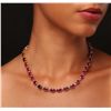 Image 2 : 14KT Yellow Gold 52.66ctw Ruby and Diamond Necklace