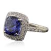 Image 4 : 14KT White Gold 3.73ct Tanzanite and Diamond Ring