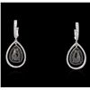 Image 3 : 14KT White Gold 4.72ctw Black Diamond Earrings