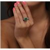 Image 5 : 18KT White Gold 3.09ct Emerald and Diamond Ring