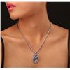 Image 2 : 18KT White Gold 3.84ctw Tanzanite and Diamond Necklace