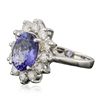 Image 2 : 14KT White Gold 3.13ct Tanzanite and Diamond Ring