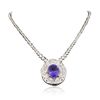 Image 4 : 18KT White Gold 21.80ct Tanzanite and Diamond Necklace