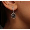 Image 1 : 14KT White Gold 3.73ctw Black Diamond Earrings