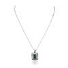 Image 4 : 14KT White Gold 3.21ct Emerald and Diamond Pendant With Chain