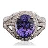 Image 1 : 14KT White Gold 5.00ct Tanzanite and Diamond Ring