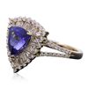 Image 2 : 14KT Yellow Gold 2.86ct Tanzanite and Diamond Ring